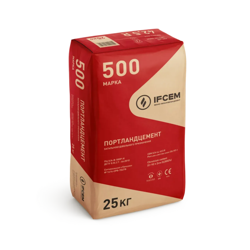 Цемент IFCEM M-500 ПЦ II/А В-500 Р-Н, мішок 25 кг